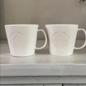 Rare white STARBUCKS cup set 2015
